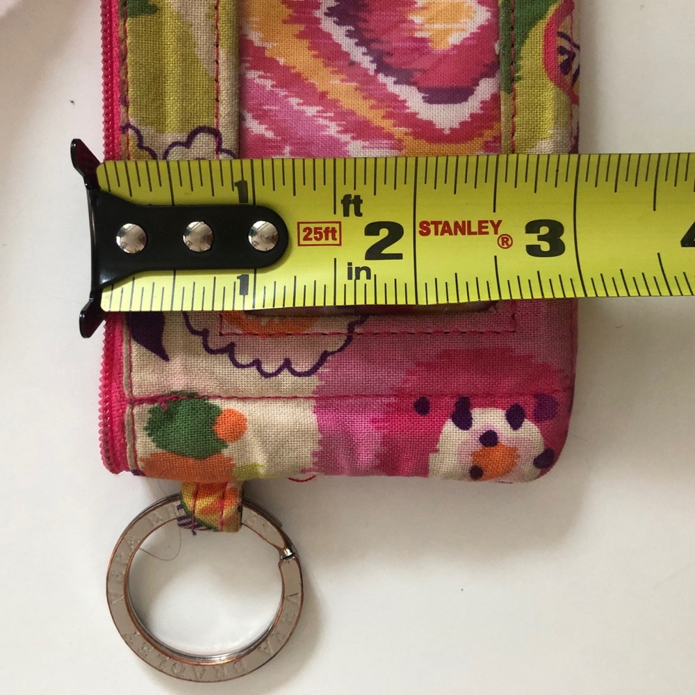 Vera Bradley Pink and Green Ikat Key & Card Holder - Picture 3 of 4